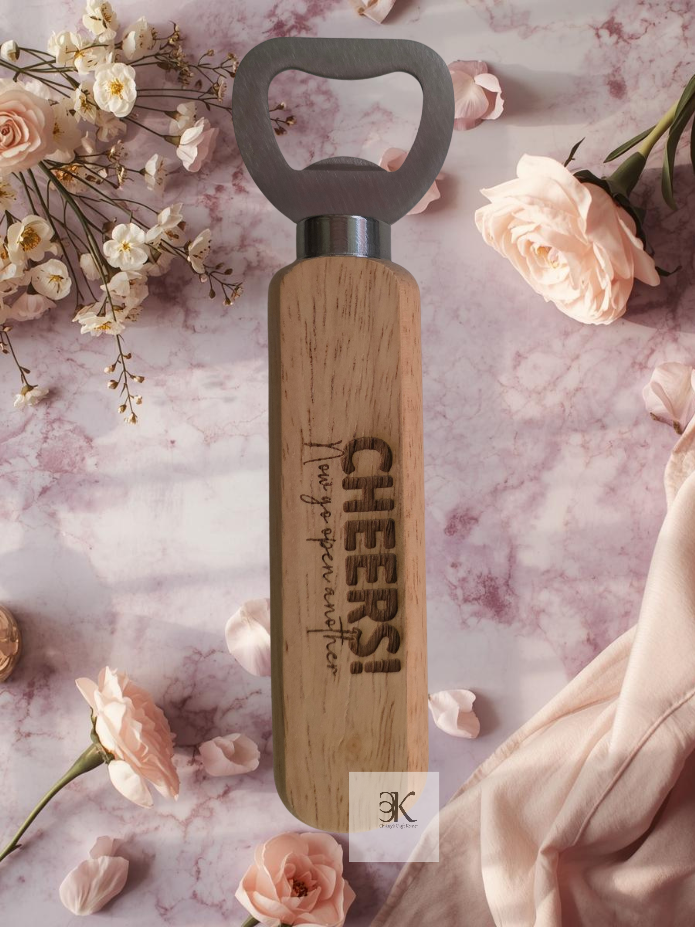 Cheers Now Go Pour Another Wooden Bottle Opener | Funny Engraved Beer Opener Gift