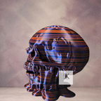 3D Printed Dripping Skull Decoration | Gothic Halloween Decor