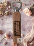 Wooden Beer Bottle Opener | "Forecast 100% Chance of Beer" Engraved | Funny Bar Accessory | Beer Lover Gift