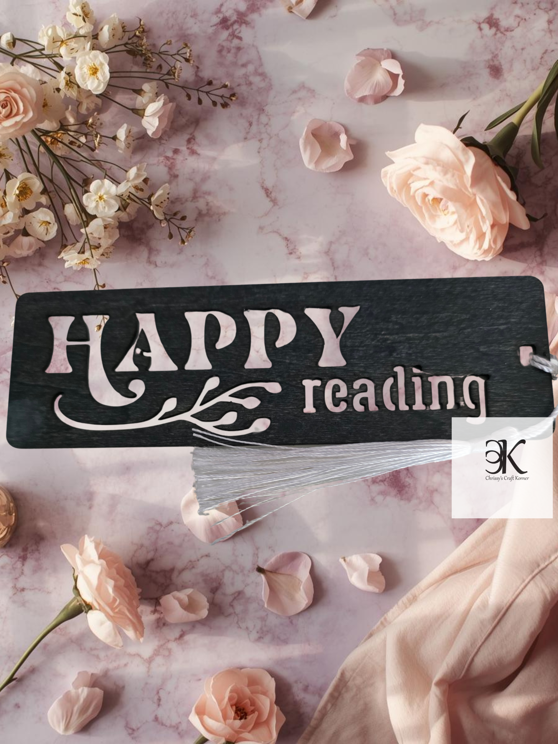 Happy Reading Wooden Bookmark | Cut-Out Book Lover Bookmark | Handmade Reading Accessory