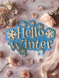 Hello Winter Wooden Sign | Rustic Snowflake Winter Decor | Handmade Seasonal Farmhouse Wall Decor