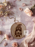 Wooden Bark Gnome NOEL Ornament | Rustic Engraved Christmas Gnome Ornament | Handmade Holiday Tree Decor