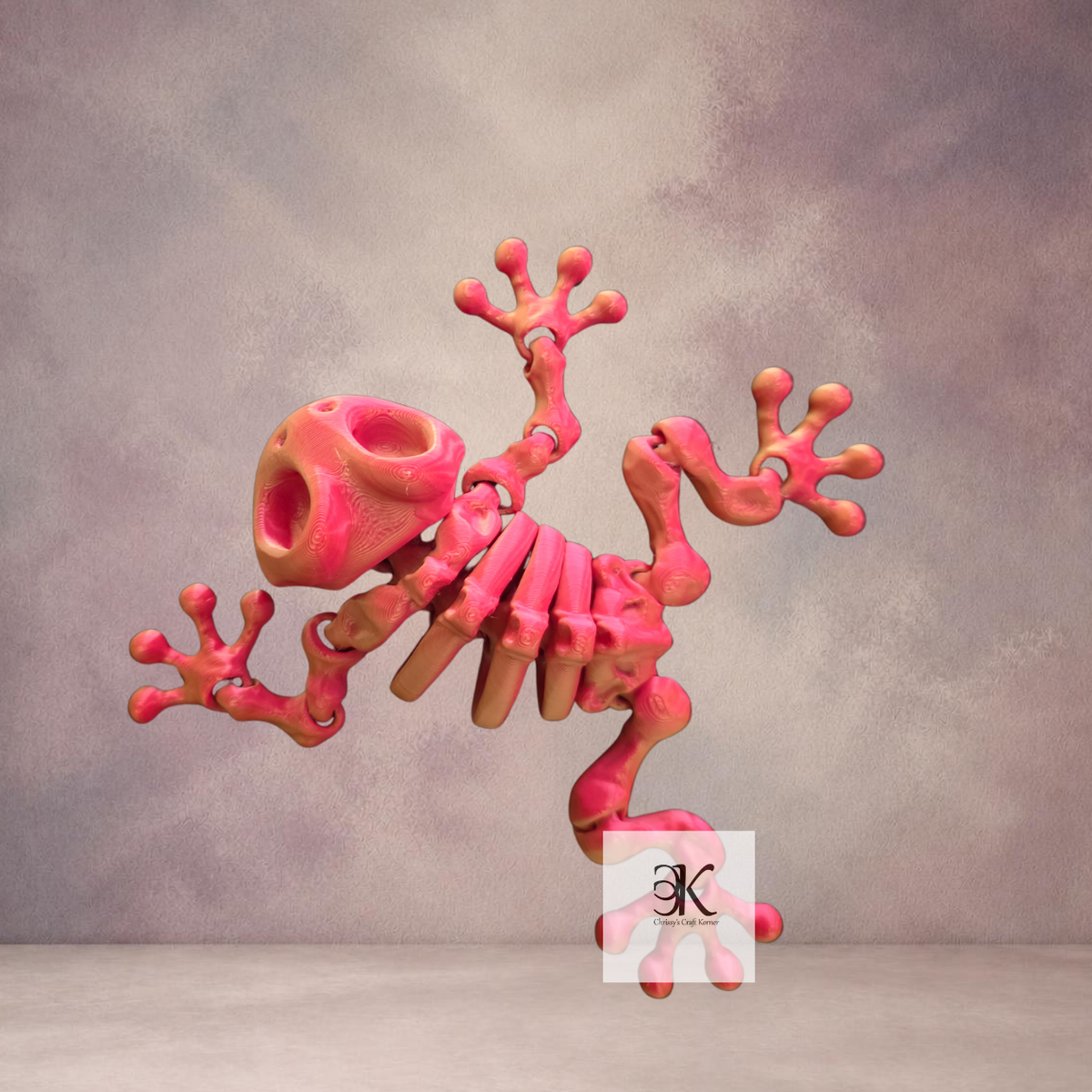 3D Printed Oscillating Frog Skeleton Toy