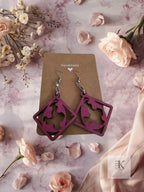 Pink Easter Egg Earrings Handmade - Cute Dangle Drops