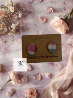 Plaid Teardrop Stud Earrings | Faux Leather Lightweight Stud Earrings