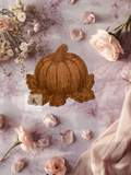 Wooden Pumpkin Magnet | Engraved Fall Fridge Magnet | Handmade Autumn Kitchen Decor