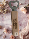 Wooden Beer Bottle Opener – "My Weapon of Choice" Engraved | Funny Beer Lover Gift & Bar Accessory