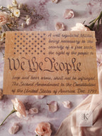 Wooden We The People Sign – American Flag Patriotic Decor